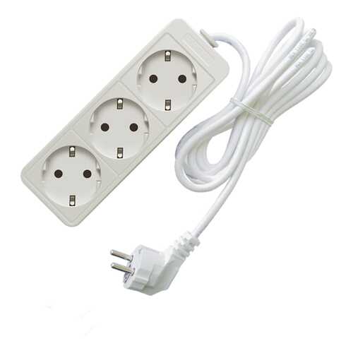 Удлинитель СОЮЗ 481S-9305, 3 розетки, 5 м, White
