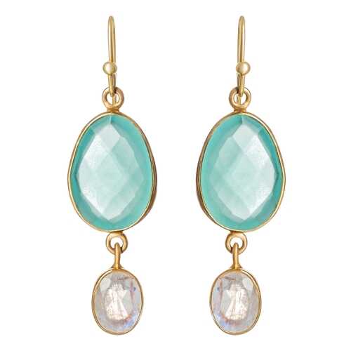 Серьги DONNA LORENA РСР500004/2 зеленые