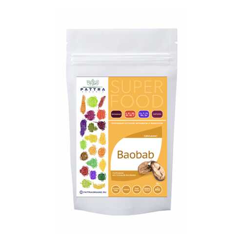 Порошок из плодов баобаба Pattra Organic 75 г