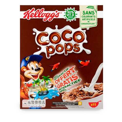 Готовый завтрак Coco Pops шоколадные шарики, Kellogg's, 375/400 г, Франция