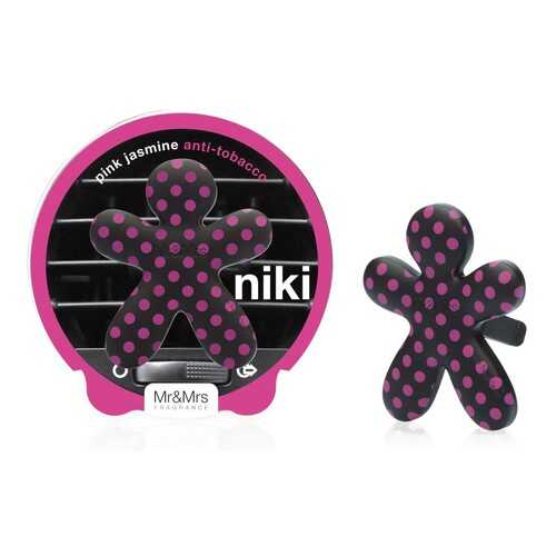 Аромадифузор для автомобиля Mr&Mrs Fragrance NIKI Антитабак PINK JASMINE (Черный с розовым