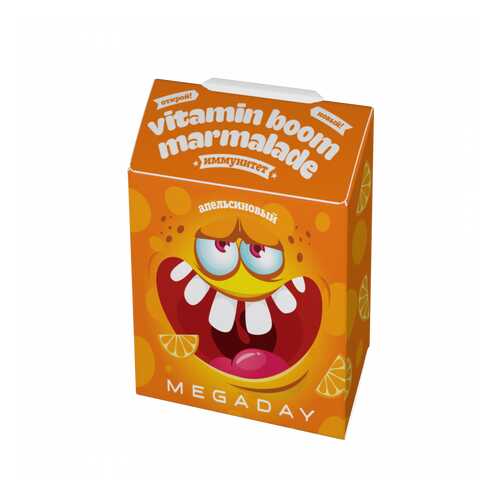 Жевательный мармелад Megaday с витаминами детский иммунитет апельсин 20 г