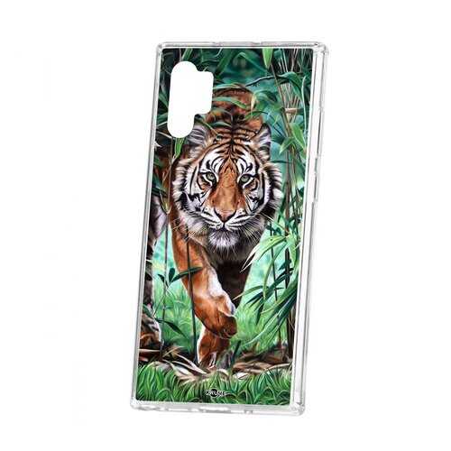 Чехол Kruche Samsung Galaxy Note 10+ Print Крадущийся тигр