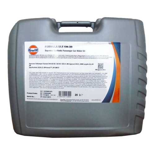 Моторное масло Gulf Formula ULE 5W-30 20л