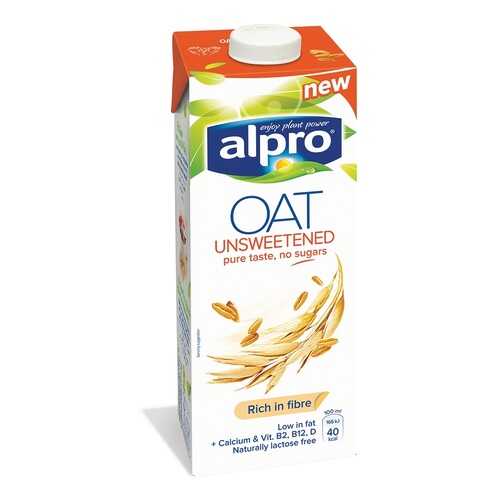 Напиток овсяный Alpro без сахара обогащенный кальцием и витаминами 1л Бельгия