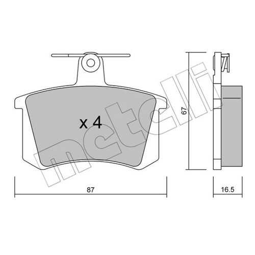 Комплект тормозных дисковых колодок METELLI 22-0048-0