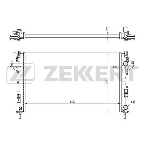 Радиатор охлаждения двигателя ZEKKERT MK-1429