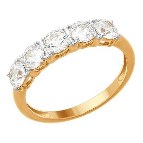 Кольцо женское SOKOLOV из серебра со Swarovski Zirconia 89010076 р.18