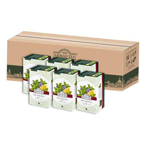 Травяной чай Ahmad Tea с мятой и лимоном Минт коктэйль, в пакетиках 20х1,5г - 6 штук