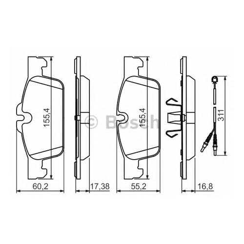 Комплект тормозных колодок Bosch 0986494527