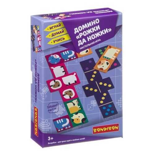 Настольная игра Bondibon Домино. Рожки да ножки
