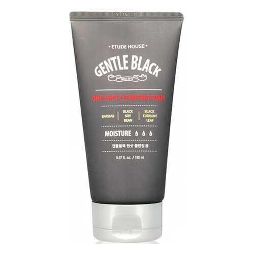 Пенка для умывания Etude House Gentle Black One Shot Cleansing Foam 150 мл