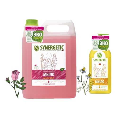 Synergetic Жидкое мыло Аромамагия 5 л + подарок Жидкое мыло Полевые цветы 500 мл.