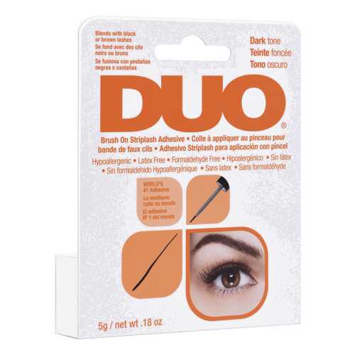 Клей для накладных ресниц Duo Brush On Dark Adhesive с витаминами черный 5г