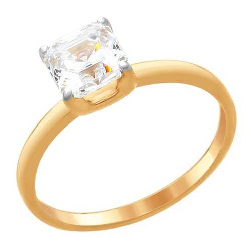 Кольцо женское SOKOLOV из серебра со Swarovski Zirconia 89010100 р.19
