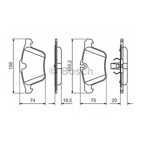Комплект тормозных колодок Bosch 0986494481