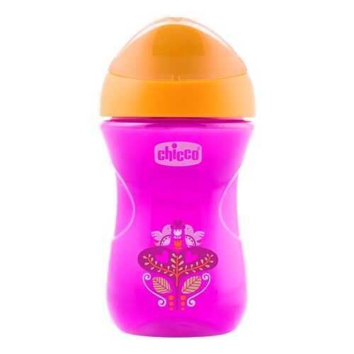 Поильник Chicco 266 мл (с 12 мес) розовый Цветочек