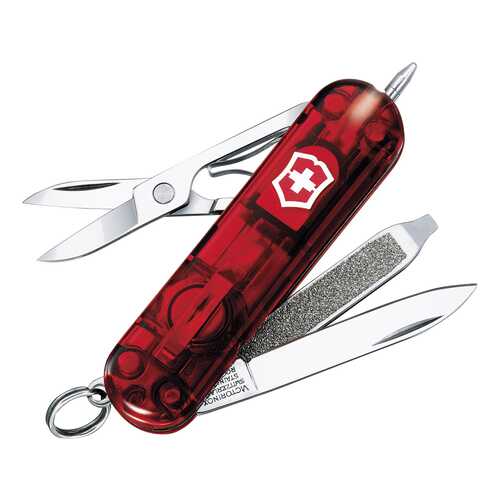 Мультитул нож-брелок Victorinox Classic SwissLite 7 функций Красный