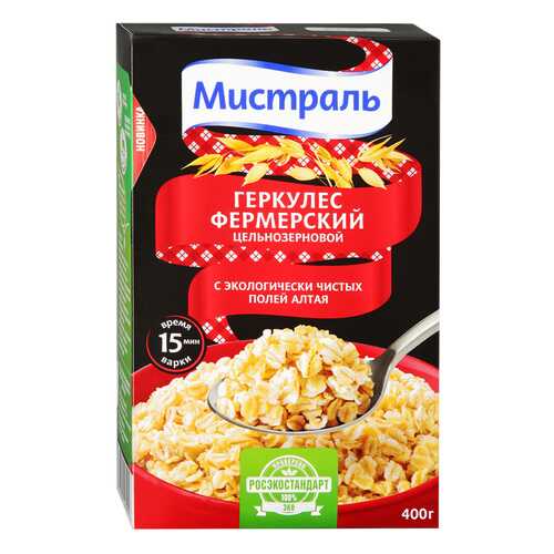 Хлопья Мистраль Геркулес Фермерский 400г