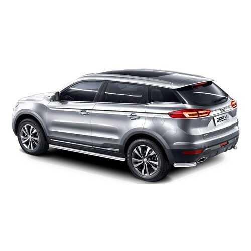 Защита порогов d57 Rival для Geely Atlas I 2018-н.в., нерж. сталь, 2 шт., R.1904.003