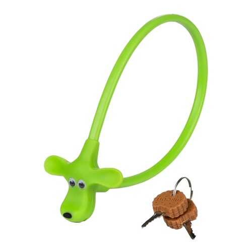 Замок тросовый KLS KIDDY 8ммх45см, с ключом, салатовый