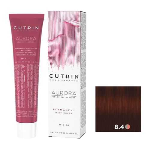 Крем-краска AURORA PERMANENT CUTRIN 8.4 светлый медный блондин 60 мл