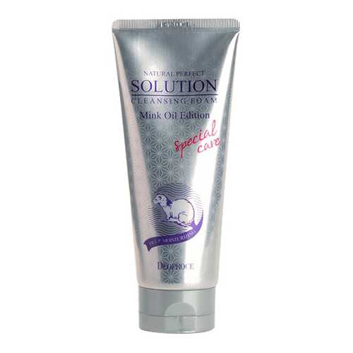 Пенка для умывания 8-в-1 Deoproce Natural Perfect Solution Cleansing Foam Mink Oil, 170 гр