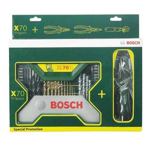 Набор бит и сверл BOSCH X-Line 70Ti (2607017197) + набор плоскогубцев в подарок