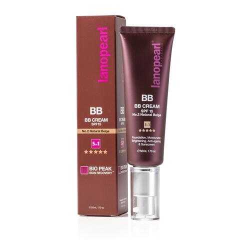 BB крем Lanopearl натурально бежевый 5в1 SPF15 No.2
