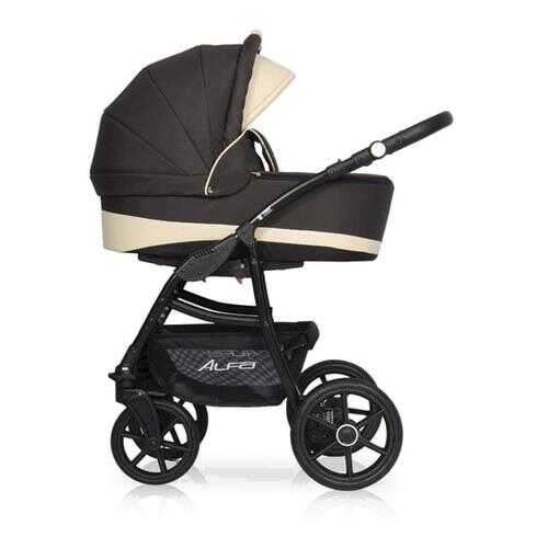 Коляска 2 в 1 Riko Basic Alfa Ecco коричневый-бежевый 08
