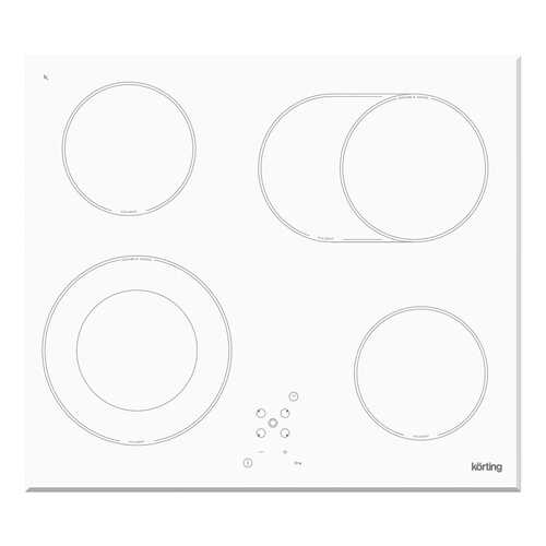 Встраиваемая варочная панель электрическая Korting HK 62051 BW White