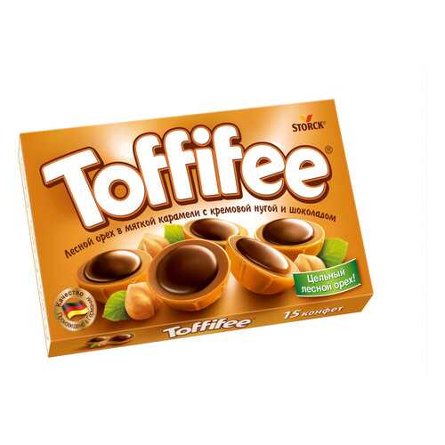 Конфеты toffifee Storck лесной орех в мягкой карамели с кремовой нугой и шоколадом 125 г