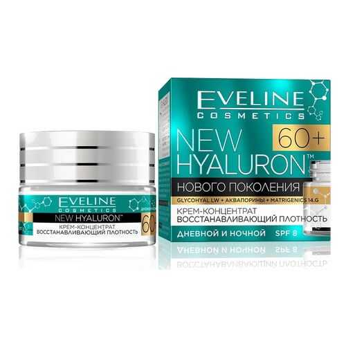 Крем-концентрат для лица Eveline Восстанавливающий плотность 60+ New hyaluron, 50 мл
