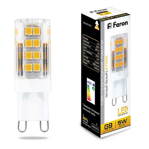Лампа светодиодная Feron LB-432 5W G9 2700K