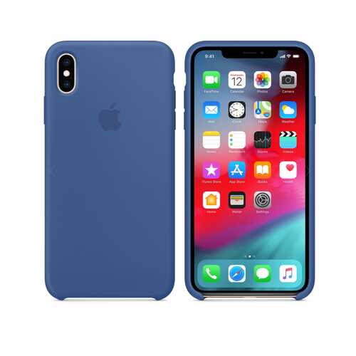 Чехол Silicone Case для Apple iPhone XS Max Delft Blue Blue (MWO7KFE/A)