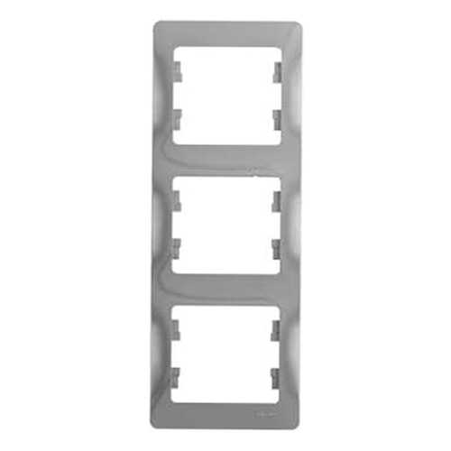 Рамка Schneider Electric Glossa 3-ая Алюминий