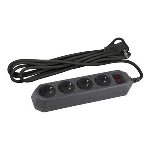 Сетевой фильтр ЭРА USF-4es-1.5m-B, 4 розетки, 1,5 м, Black