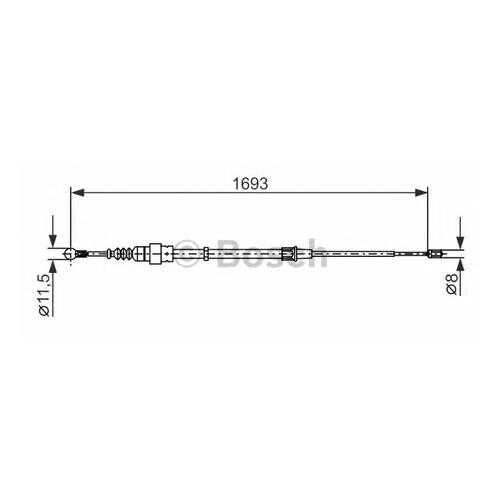 Трос cтояночного тормоза Bosch 1987477698