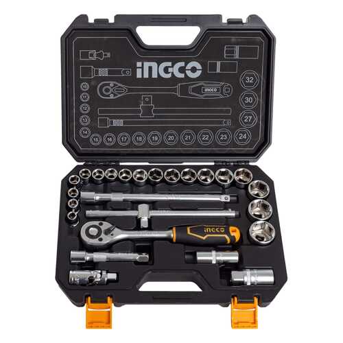 Набор инструмента INGCO HKTS12251 INDUSTRIAL, 25 предметов, в кейсе