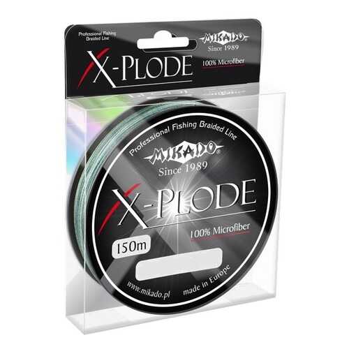 Леска плетеная Mikado X-Plode 0,2 мм, 150 м, 20,4 кг green