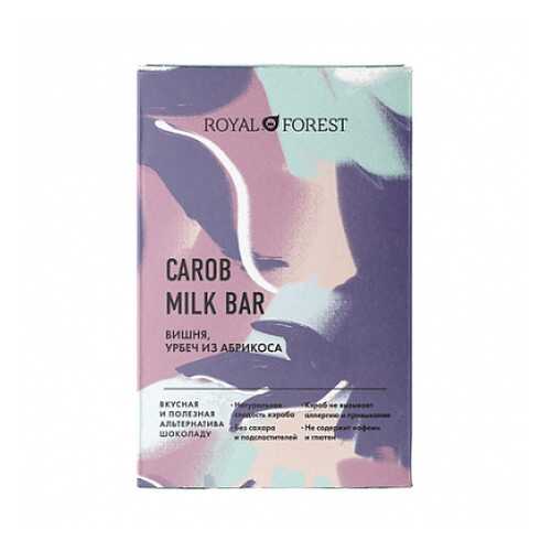 Шоколад Carob Milk Bar Вишня, урбеч абрикосовый Royal Forest 50 г
