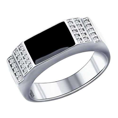 Серебряная печатка с эмалью SOKOLOV 94011390 21