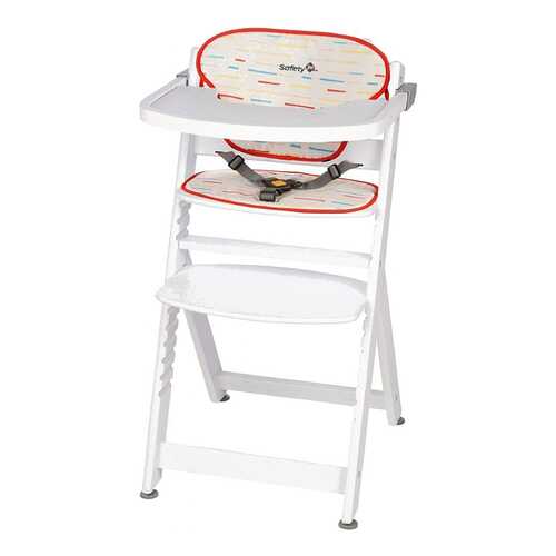 Стульчик для кормления Safety 1st Timba + мягкий вкладыш цвет Red Lines/White Wood