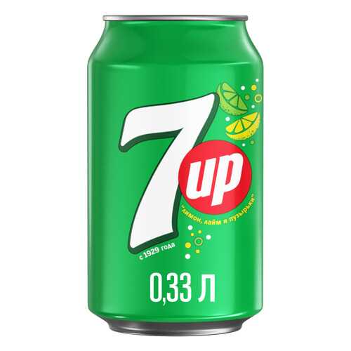 Напиток 7Up лимон и лайм жестяная банка 0.33 л