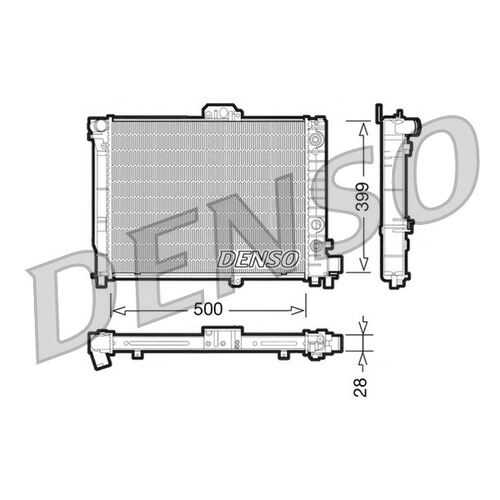 Радиатор охлаждения двигателя DENSO DRM25008