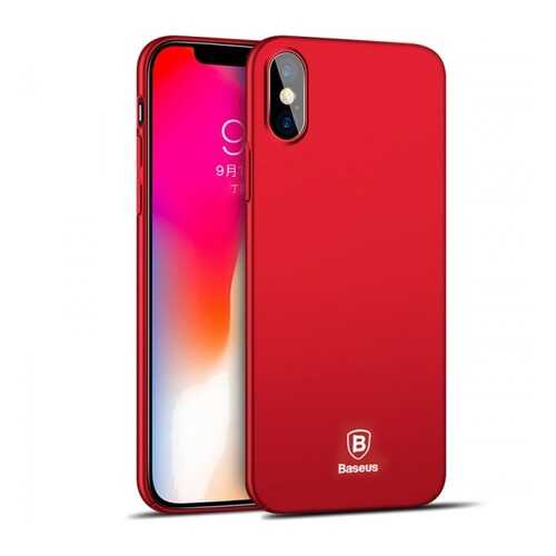 Пластиковая накладка Baseus Thin Case (one color) для Apple iPhone X (5.8) Red