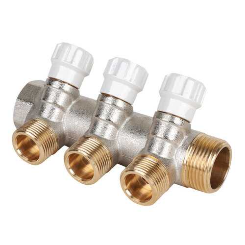 Коллектор латунный с регулирующими вентилями MVI (MM.403.0605) 1x3/4x3 выхода
