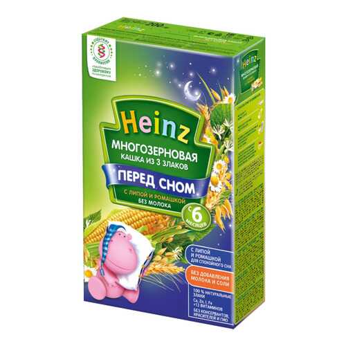 Каша безмолочная Heinz Многозерновая 3 злака с липой и ромашкой с 6 мес. 200 г