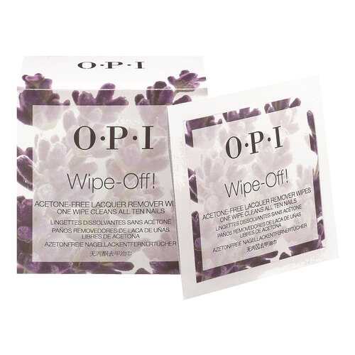 Влажные салфетки OPI Wipe-Off! Acetone-Free Lacquer Remover Wipes 10 шт
