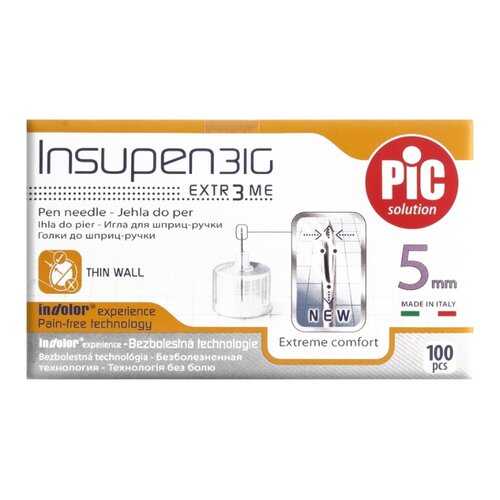 Иглы одноразовые Insupen к шприц-ручке 31G 0.25mm x 5mm 100 шт.